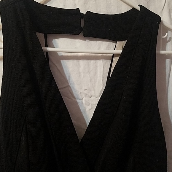 V Neck Little Black Dress - Picture 2 of 8